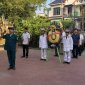 Các đồng chí lãnh đạo Đảng ủy,HĐND,UBND,UBMTTQ thị trấn Triệu Sơn dâng hương các Anh hùng Liệt sĩ 